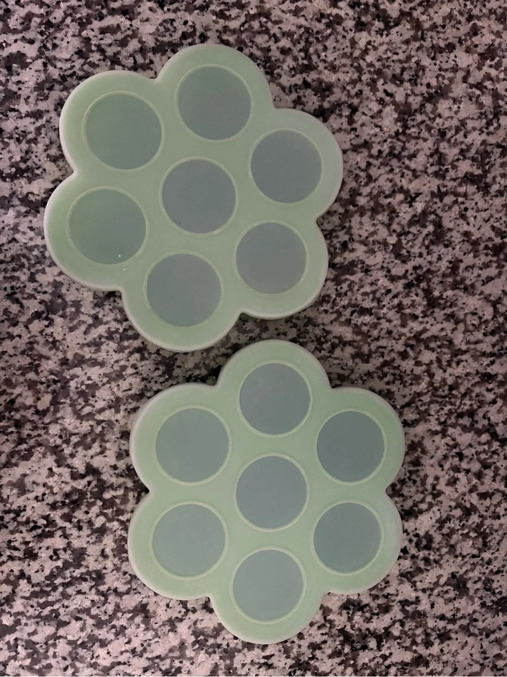Green Silicone Egg Mold with Clear Lids for Instant Pot